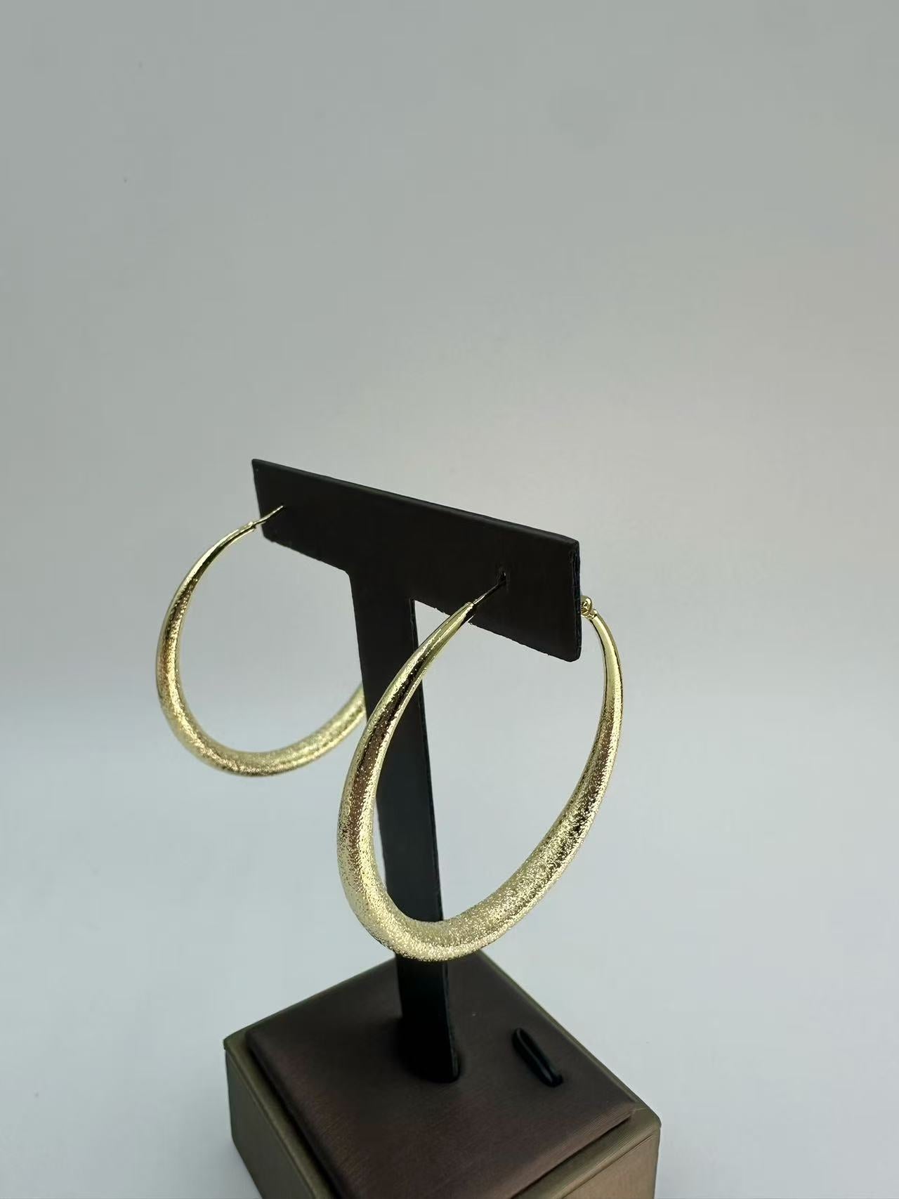 Elegant Brushed Silver Hoop Stud Earrings – Sleek, Minimalist, and Statement Jewelry for Women