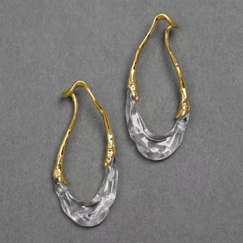 Designer Exaggerated Creative Stud Earrings – Chic European Vintage Style, Gold-Plated Copper with 925 Sterling Silver Posts