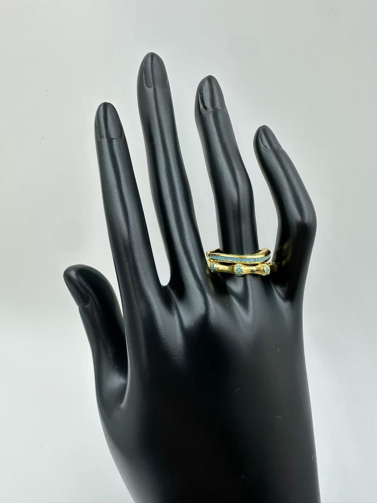 Elegant Cool Blue Ring – Sophisticated INS Minimalist Style Finger Ring, Everyday Versatile Jewelry for Women