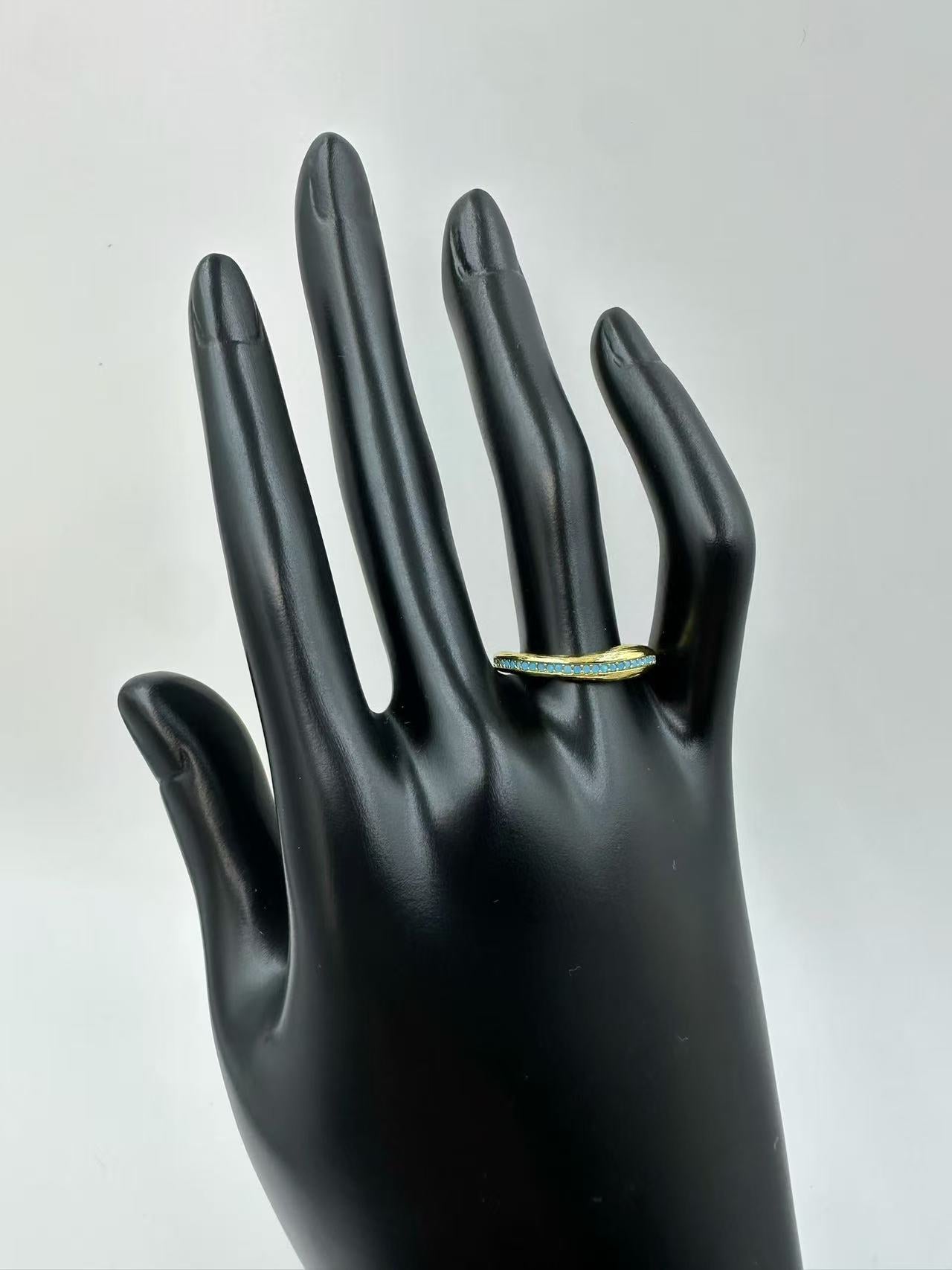 Elegant Cool Blue Ring – Sophisticated INS Minimalist Style Finger Ring, Everyday Versatile Jewelry for Women