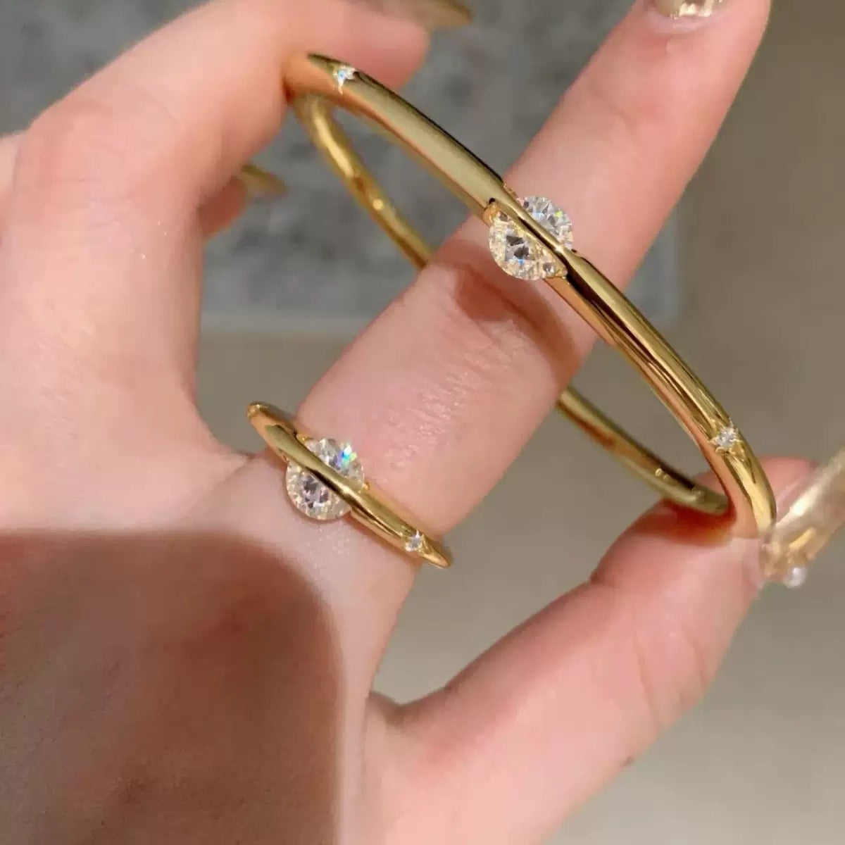 S925 Sterling Silver “Cosmic Star” Collection – High-Carbon Diamond Ring and Fine Crafted Luxury Bangle with Unique Designer Aesthetic