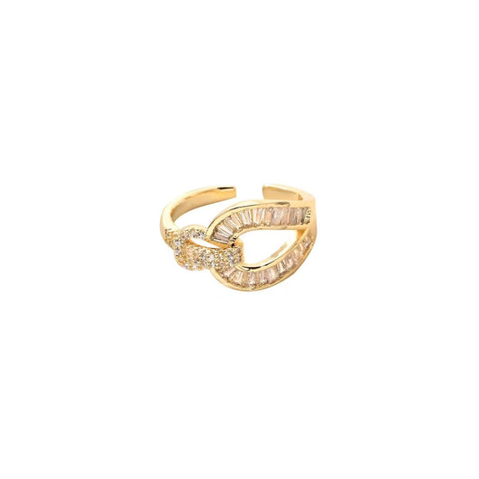 2025 Light Luxury Open Horseshoe Ring with Delicate Micro Zircon – Chic, Minimalist Waterdrop Design for Trendsetters