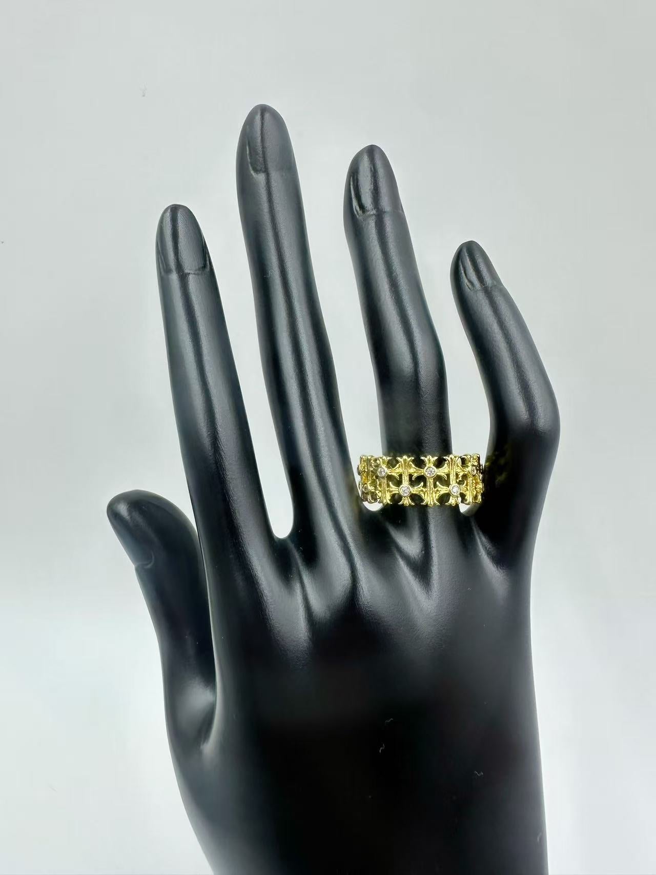 Cross Open Ring with Sparkling Rhinestones – Stylish Unisex Adjustable Ring, INS Trendy Cool Design for Women