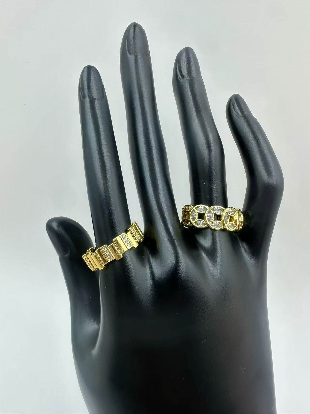 Elegant New Chinese Style Full Rhinestone “Money Ring” – Sophisticated Light Luxury Copper Gold-Plated Lucky Jewelry for Women