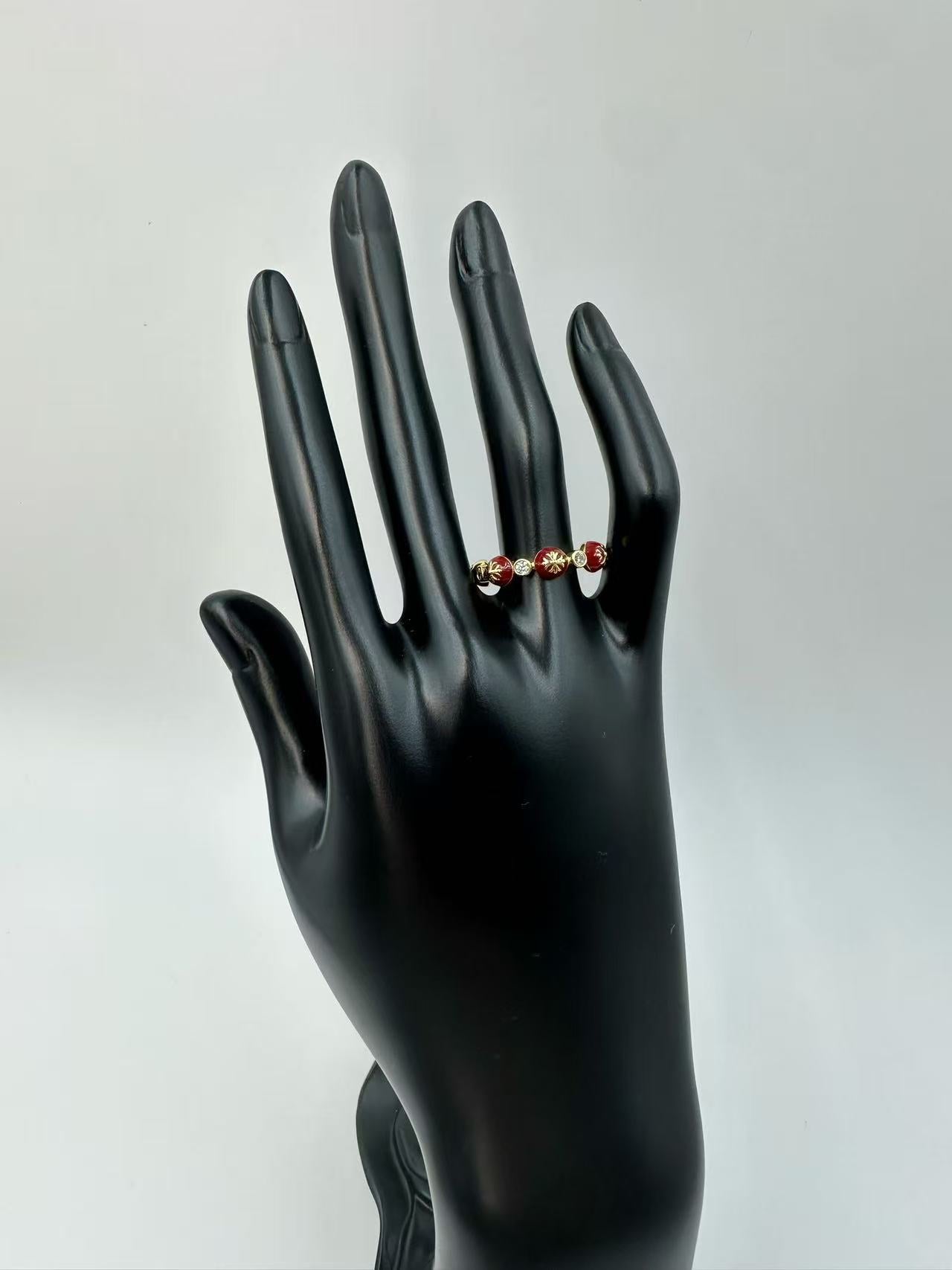 Wine Red Enamel Zircon Open Ring for Women – Vintage Chic, Light Luxury Adjustable Jewelry, 2025 New Collection