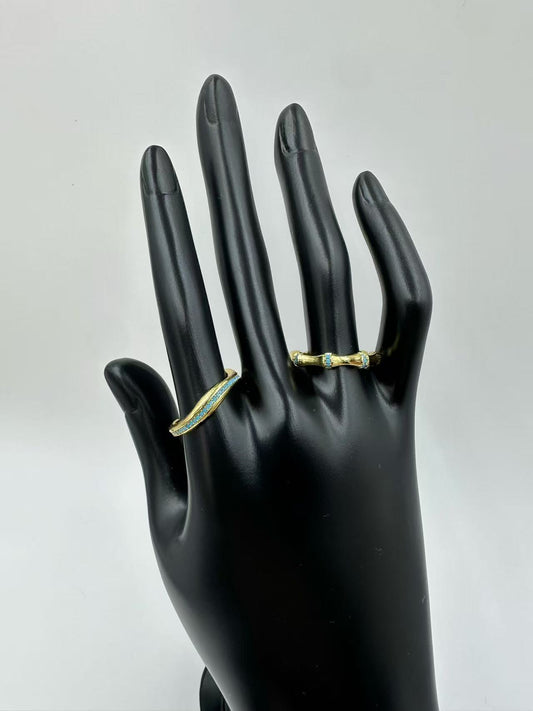 Elegant Cool Blue Ring – Sophisticated INS Minimalist Style Finger Ring, Everyday Versatile Jewelry for Women